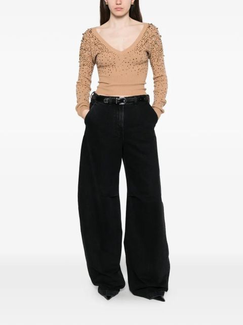 Max Mara Gang embellished V-neck sweater - Neutrals - zdjęcie produktu nr 2