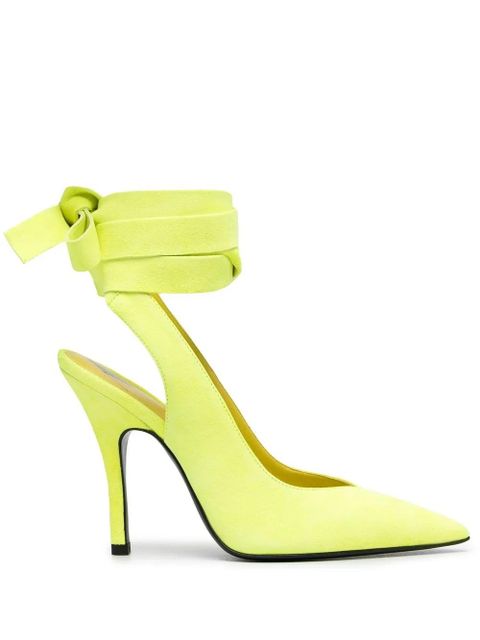 The Attico Venus 110mm tie-ankle pumps - Yellow - zdjęcie produktu nr 1