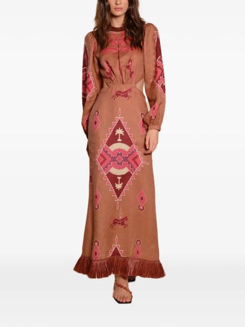 Johanna Ortiz Beautiful Horizon dress - Brown