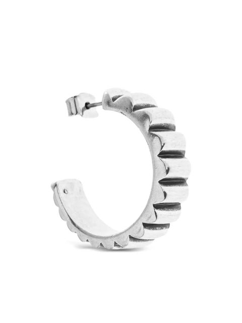 ISABEL MARANT textured hoop earrings - Silver
