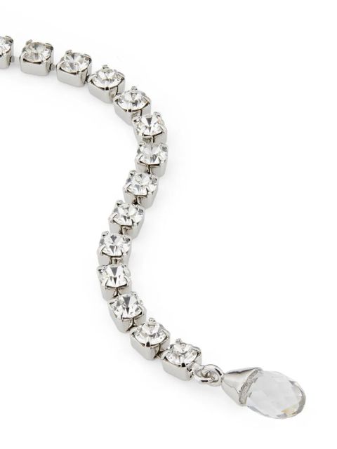 Jimmy Choo Saeda crystal-embellished chain necklace - Silver