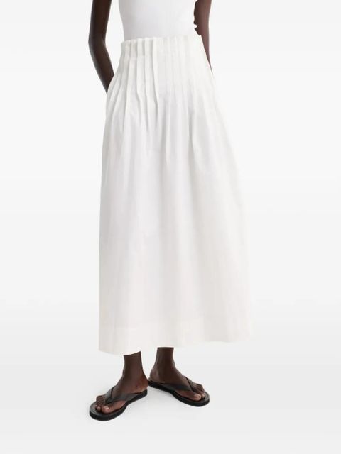 Róhe pleated poplin midi skirt - White - zdjęcie produktu nr 1