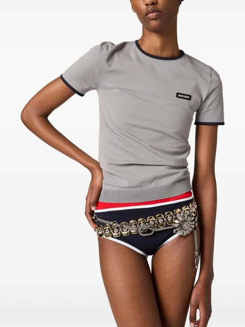 Miu Miu technical-knit bikini bottom - Blue