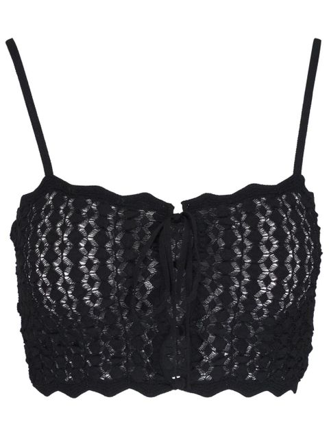 Saint Laurent knitted crop top - Black - zdjęcie produktu nr 1