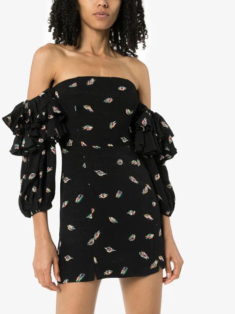 ROTATE BIRGER CHRISTENSEN Bethany off-the-shoulder mini dress - Black