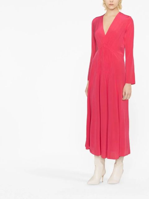 ISABEL MARANT Nemalia ruched midi dress - Pink - zdjęcie produktu nr 2