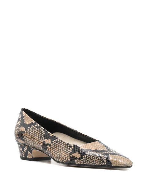Aeyde snakeskin square pumps - Neutrals - zdjęcie produktu nr 2