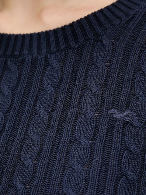 Hollister Co. sweter damski kolor granatowy lekki KI350-5305-200