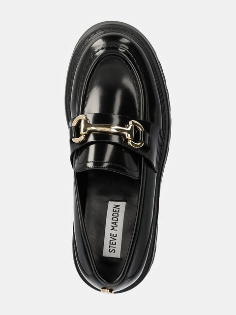 Steve Madden mokasyny skórzane Occupy damskie kolor czarny na platformie SM11003276