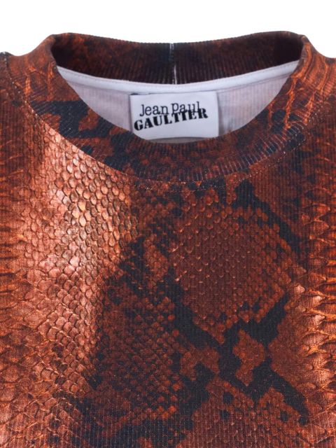 Jean Paul Gaultier python-print crew-neck T-shirt - Orange