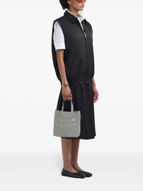 Marni logo-embroidered midi skirt - Black