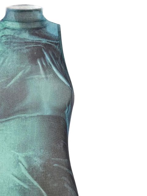 Jean Paul Gaultier Water high-neck dress - Indigo/vintageblue