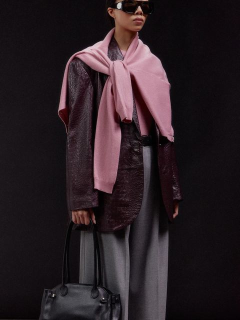 Answear.LAB kardigan z wełny merino damski kolor różowy lekki - zdjęcie produktu nr 1