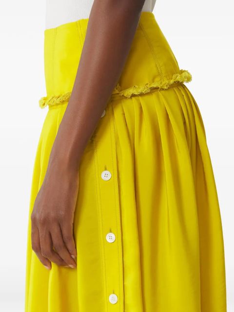 Lanvin ruffled button midi skirt - Yellow