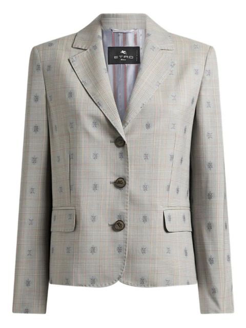 ETRO Prince Wales single-breasted blazer - Neutrals - zdjęcie produktu nr 1