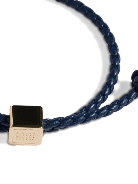 Miu Miu leather bracelet - Gold - zdjęcie produktu nr 2