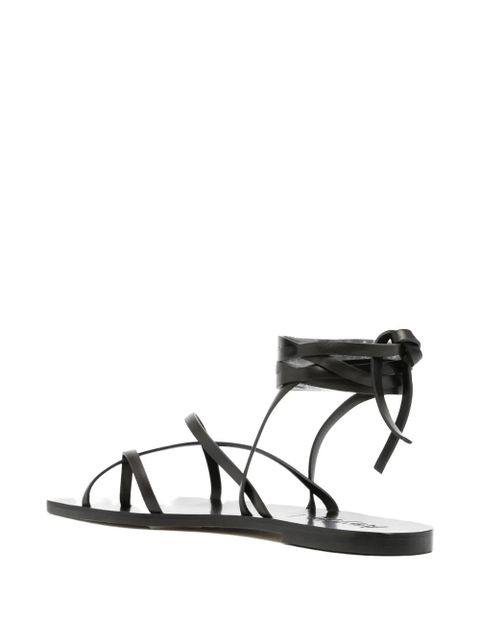 Aeyde Norah strappy leather sandals - Black