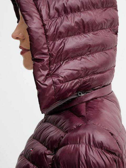 Tommy Hilfiger kurtka kolor bordowy przejściowa WW0WW47351