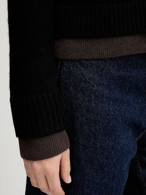 Sisley kardigan z dodatkiem wełny damski kolor czarny lekki 122WL602S