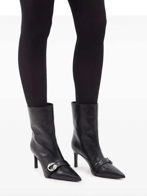Coperni 70mm buckle-fastening pointed-toe boots - Black