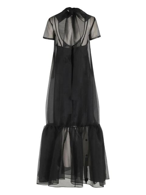 STAUD sheer ruffled maxi dress - Black - zdjęcie produktu nr 2