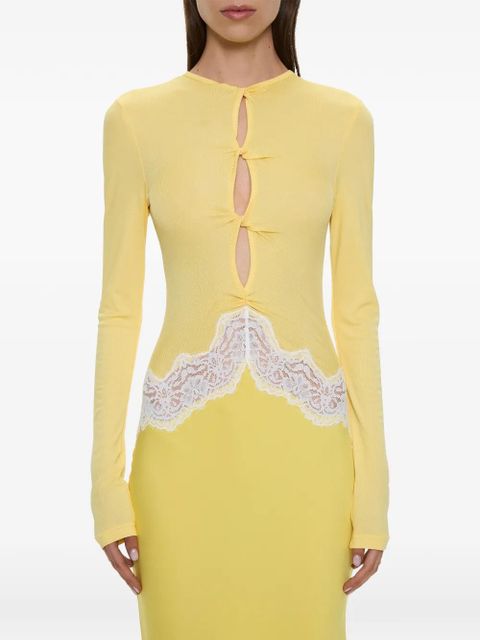 Christopher Esber open twist maxi dress - Yellow