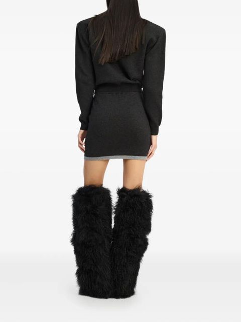 ROTATE BIRGER CHRISTENSEN cotton mini skirt - Grey