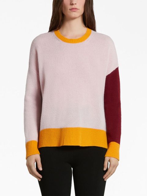 Marni colour-block cashmere jumper - Pink