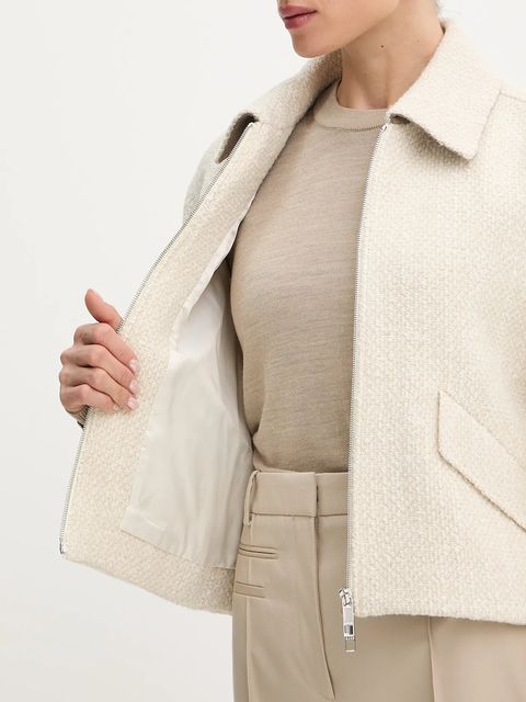 BOSS kurtka kolor beżowy przejściowa 50543212