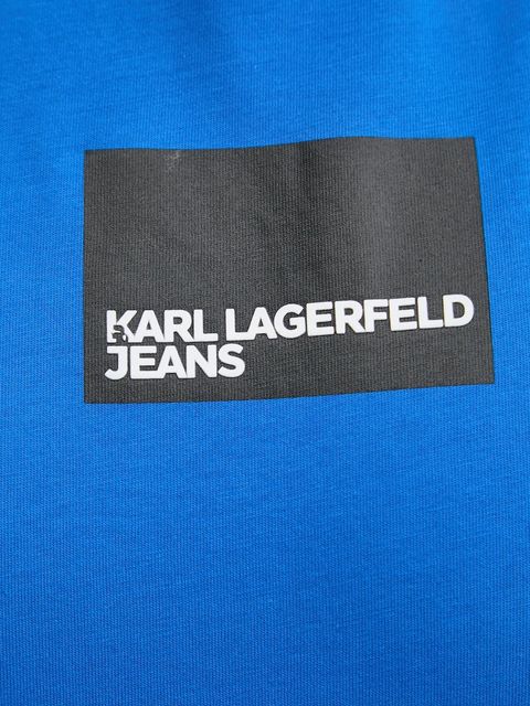Karl Lagerfeld Jeans t-shirt bawełniany damski kolor niebieski A1W17006