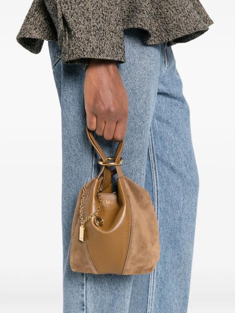 Chloé small Spin grained-leather tote bag - Brown - zdjęcie produktu nr 2