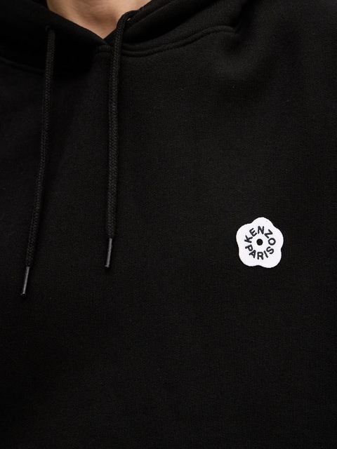 Kenzo bluza bawełniana Boke Flower 2.0 damska kolor czarny z kapturem z aplikacją FF52SW1754MB.99J