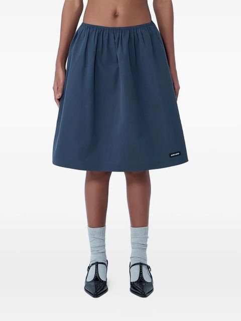 Miu Miu a-line midi elasticated skirt - Grey - zdjęcie produktu nr 1