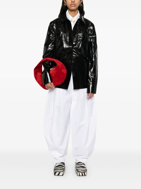 Jil Sander coated linen shirt - Black