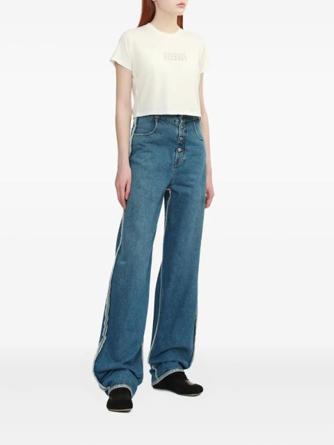 MM6 Maison Margiela button-fastening jeans - Blue - zdjęcie produktu nr 2