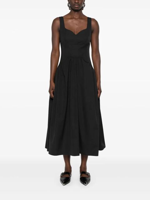 Alexander McQueen sweetheart-neck midi dress - Black - zdjęcie produktu nr 2