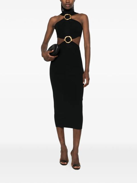 Cult Gaia ring-detail cut-out midi dress - Black - zdjęcie produktu nr 2