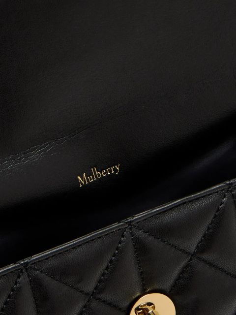 Mulberry Darley quilted turnlock clutch bag - Black
