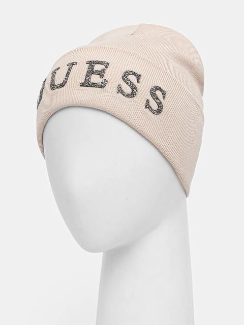 Guess czapka kolor beżowy AW5398 POL01 - zdjęcie produktu nr 2