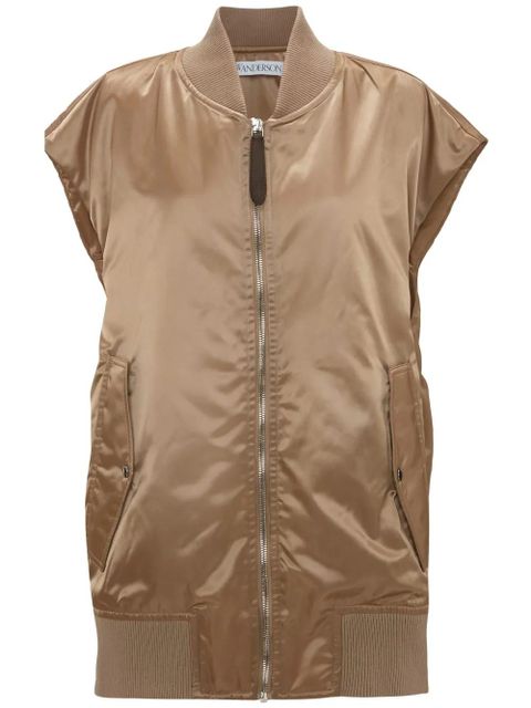 JW Anderson satin-finish bomber gilet - Neutrals - zdjęcie produktu nr 1