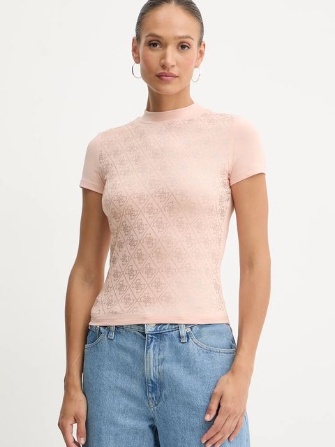 Guess t-shirt damski kolor pomarańczowy W4BI26 J1314 - zdjęcie produktu nr 1