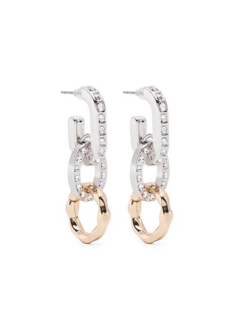 Maje link glass earrings - Silver - zdjęcie produktu nr 1