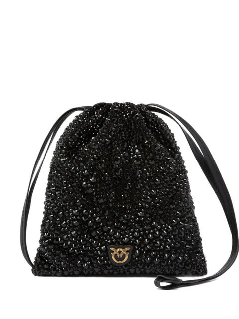 PINKO crystal-embellished drawstring clutch - Black - zdjęcie produktu nr 1