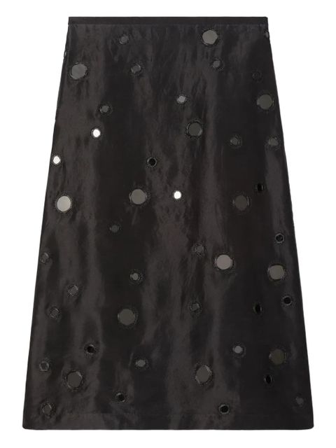 Tory Burch mirror-embellished skirt - Black - zdjęcie produktu nr 1