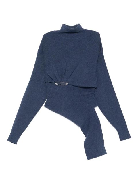 Lanvin safety-pin knitted top - Blue - zdjęcie produktu nr 1