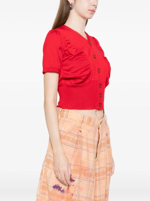 Vivienne Westwood Pamela ruched cardigan - Red