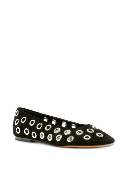 Proenza Schouler metal-eyelet detailing ballerinas - Black