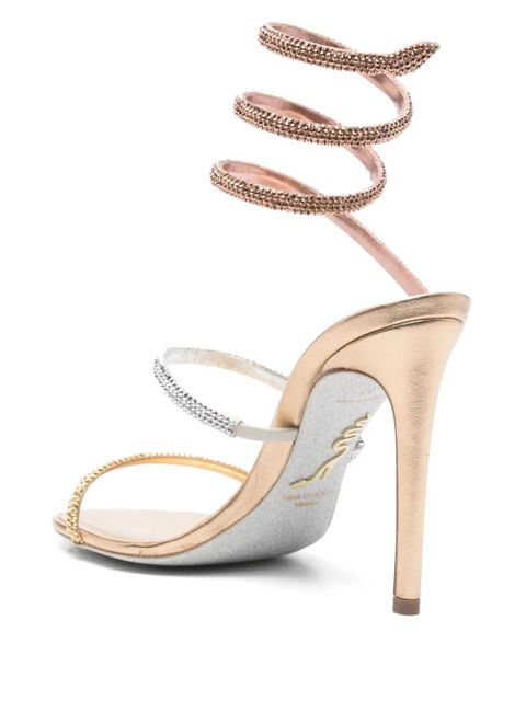 René Caovilla 105mm Cleo sandals - Gold