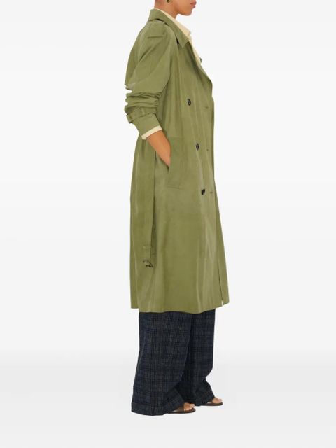 Burberry double-breasted belted trench coat - Green