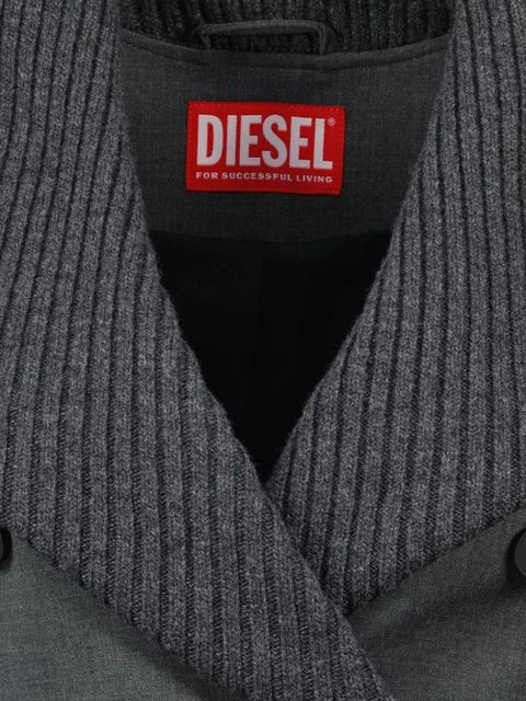 Diesel G-Olden button shawl collar jacket - Grey